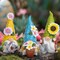 3 Pcs 3.5''H Spring Gnomes Garden Pointed Hat Flowers Gnome Decorations Handmade Tomte Elf Summer Resin Gnomes Figurines Spring Decorations for Home Table Decor Gifts